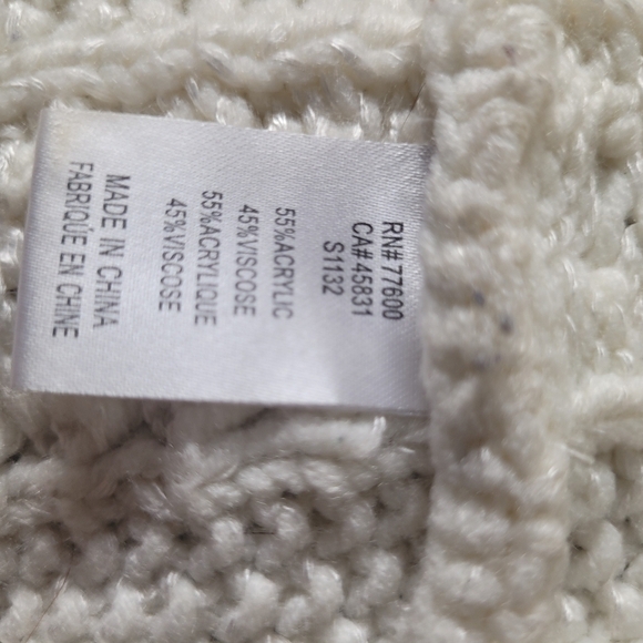 Anthro Salt Water Luxe Boho Fringed White Knit Cardigan - Picture 4 of 6